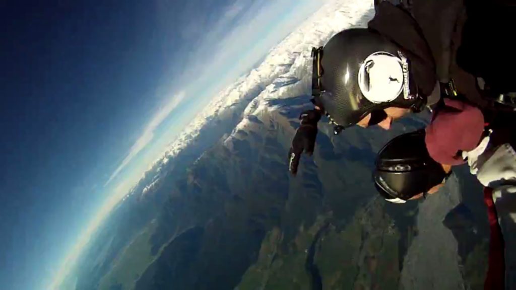 Falling in style at the Fox Glacier Skydive
