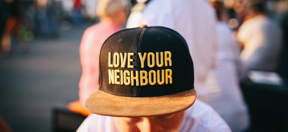 love your neighbor cap