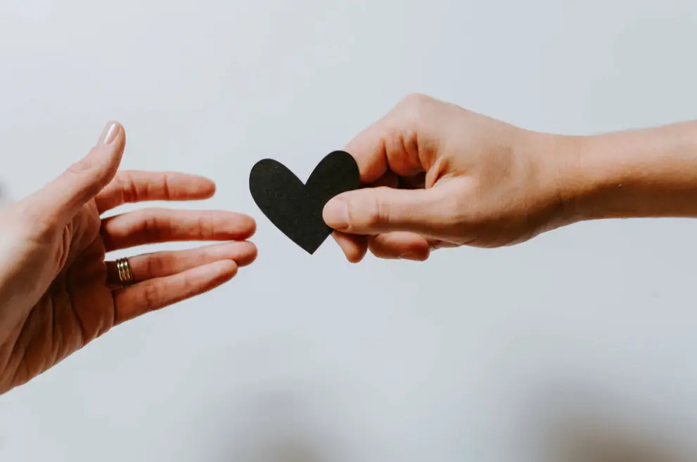 sharing happiness giving heart