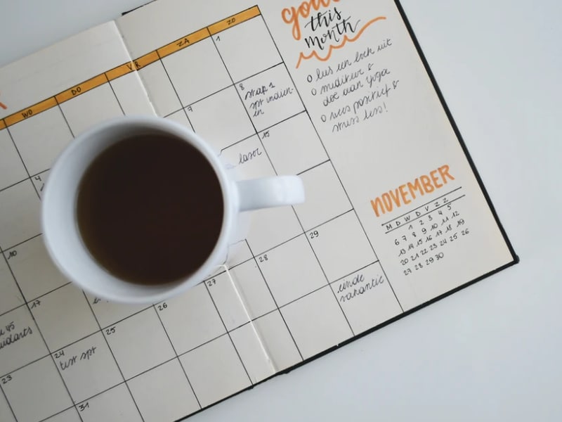 planner goals coffee