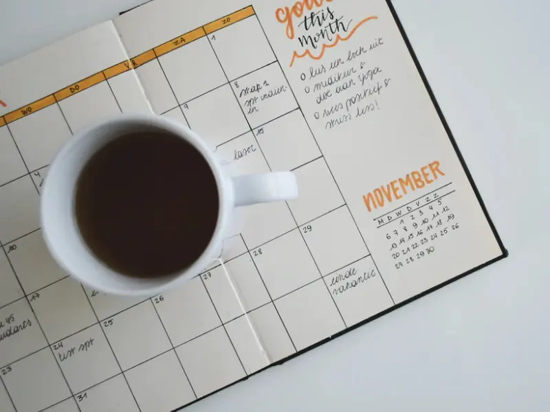 planner goals coffee