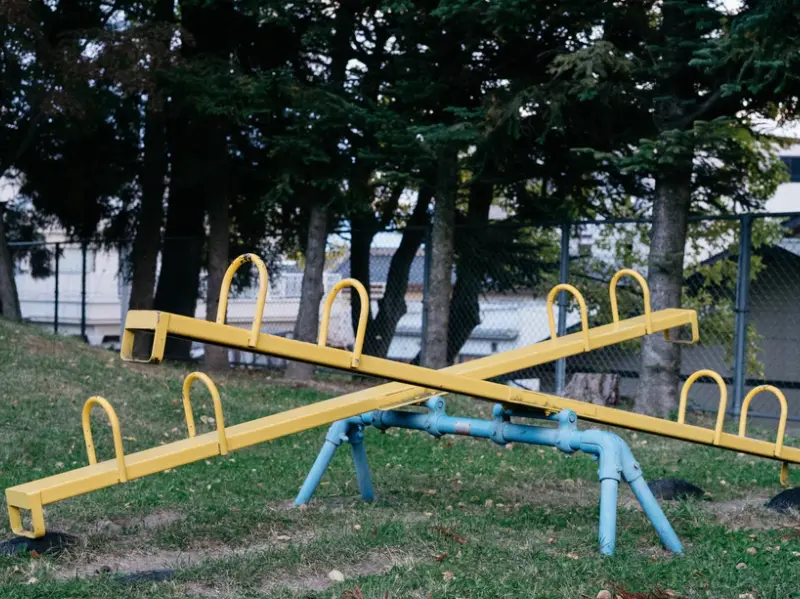 seesaw in garden