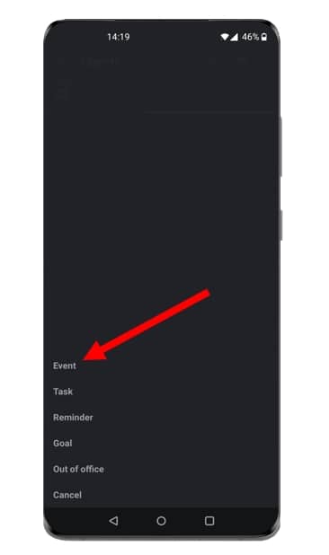 THD android create new event 2