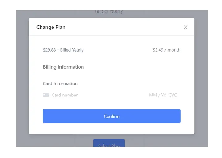 THD payment details for new plan