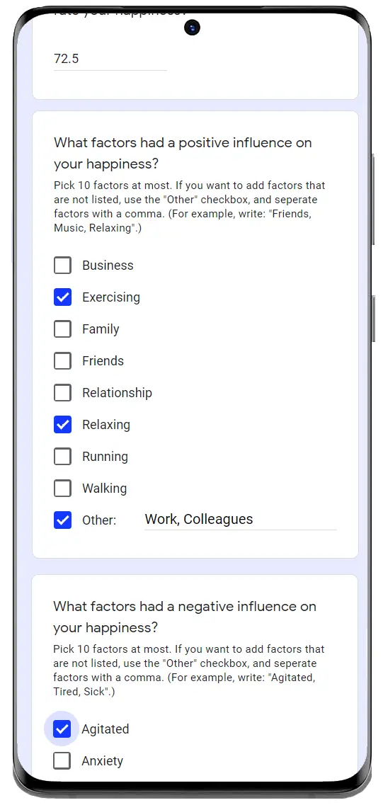 THD showcase smartphone input factors THD showcase smartphone input factors