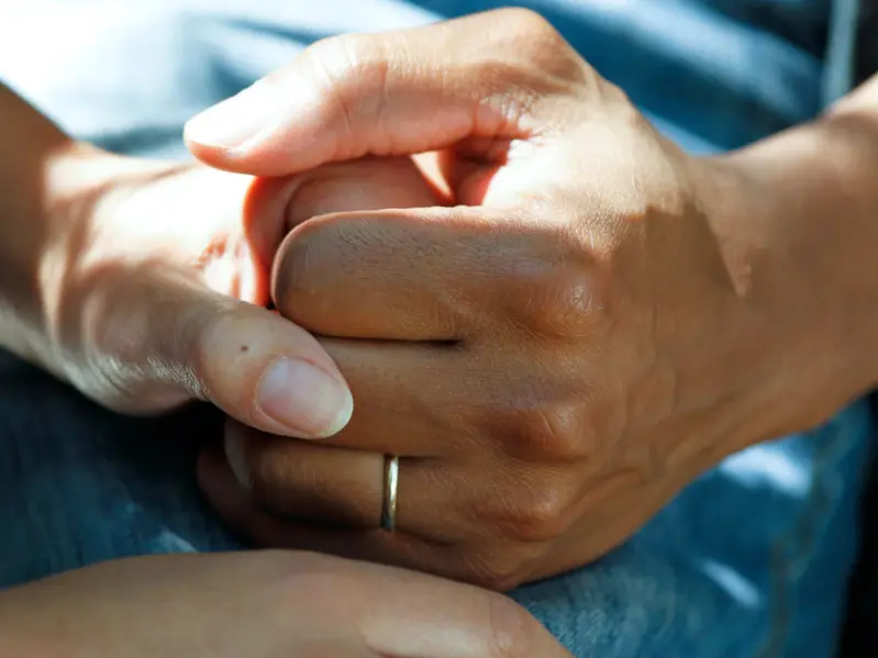 care touching hands compassion