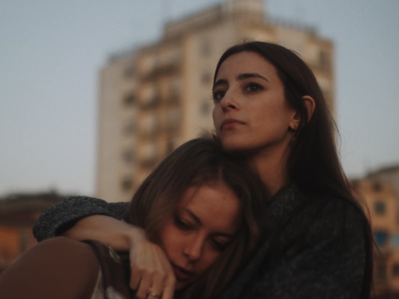woman hug and support friend