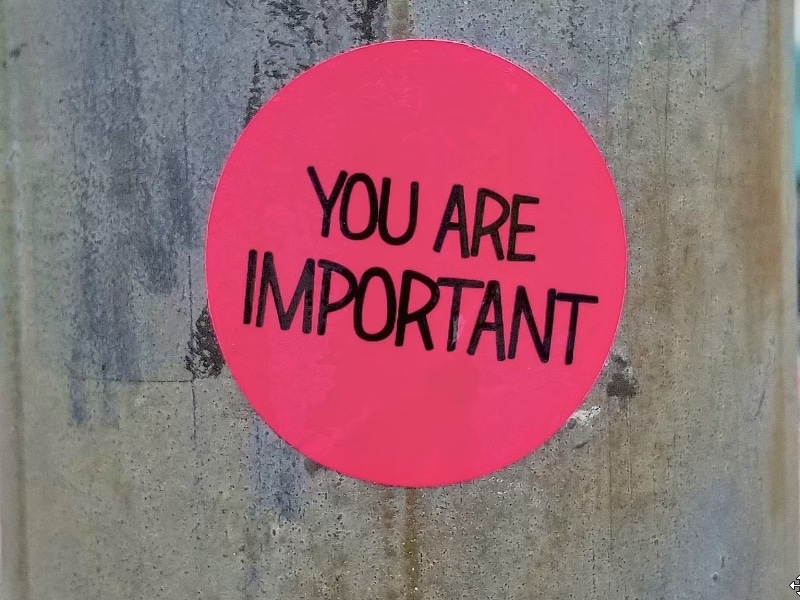 you are important sticker