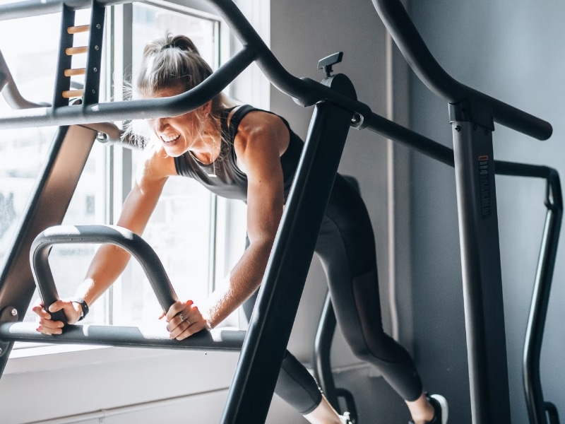 woman exercising in gym