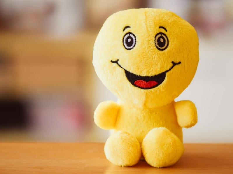 plush toy laughing weirdly